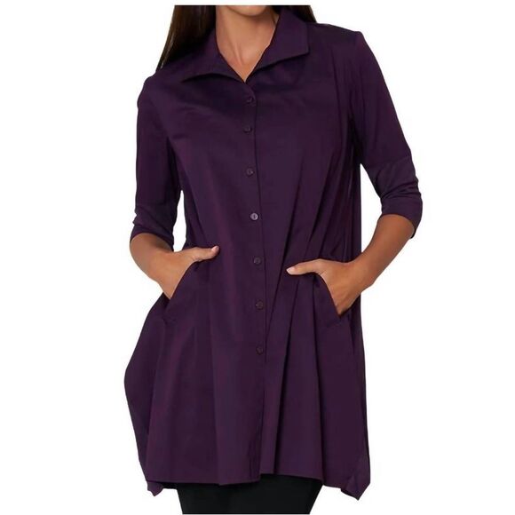 Stella Carakasi Tiburon Icon Tunic Amethyst Deep Wine Color Women’s SIZE XS - Picture 1 of 12